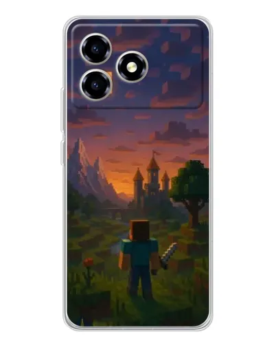 Чехол для ZTE Blade A36 с картинкой «Стив у башни» Чехол для ZTE Blade A36 с картинкой «Стив у башни»