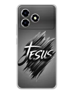 Чехол для ZTE Blade A36 с картинкой «Надпись Jesus Graffiti»