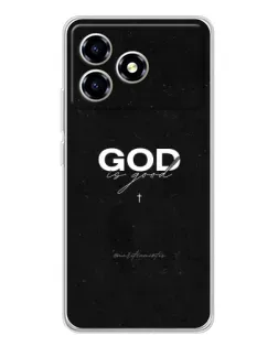 Чехол для ZTE Blade A36 с картинкой «GOD — Бог над всем»