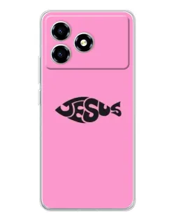 Чехол для ZTE Blade A36 с картинкой «Розовый символ  Jesus»
