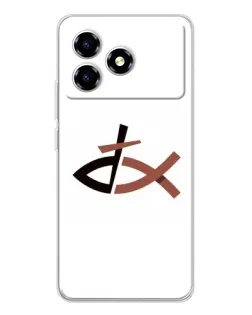 Чехол для ZTE Blade A36 с картинкой «Рыба и крест»