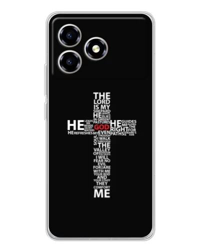 Чохол для ZTE Blade A36 з картинкою «Текстовий хрест» Чохол для ZTE Blade A36 з картинкою «Текстовий хрест»