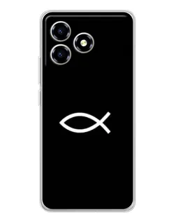 Чохол для ZTE Blade A36 з картинкою «Символ риби Jesus»