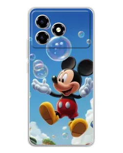 Чехол для ZTE Blade A36 с картинкой «Mickey и мыльные пузыри»