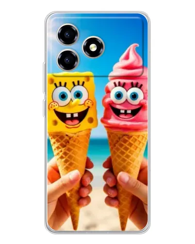 Чехол для ZTE Blade A36 с картинкой «Спанч Боб мороженое» Чехол для ZTE Blade A36 с картинкой «Спанч Боб мороженое»