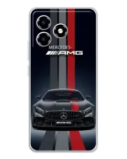 Чохол для ZTE Blade A36 з картинкою «Mercedes — білий карбон»