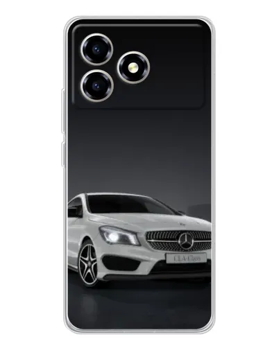 Чехол для ZTE Blade A36 с картинкой «Mercedes AMG GT Silver»