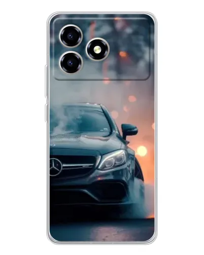 Чехол для ZTE Blade A36 с картинкой «Mercedes — ночной город»