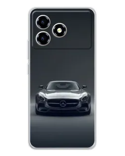 Чехол для ZTE Blade A36 с картинкой «Mercedes на черном»