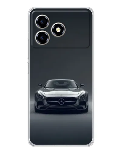Чехол для ZTE Blade A36 с картинкой «Mercedes на черном»