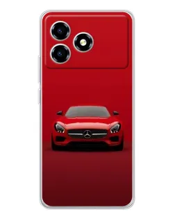 Чехол для ZTE Blade A36 с картинкой «Красный Mercedes AMG»