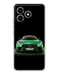 Чехол для ZTE Blade A36 с картинкой «Mercedes — неоновый лого»