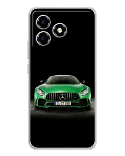 Чехол для ZTE Blade A36 с картинкой «Mercedes — неоновый лого»