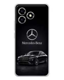 Чехол для ZTE Blade A36 с картинкой «Mercedes — решетка радиатора»
