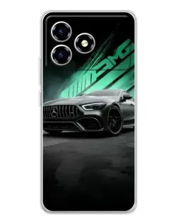 Чехол для ZTE Blade A36 с картинкой «Темный Mercedes AMG»