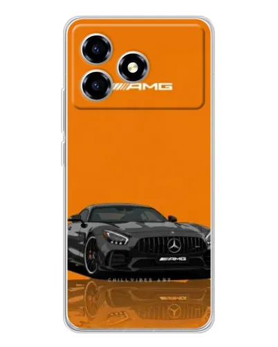 Чехол для ZTE Blade A36 с картинкой «Оранжевый Mercedes AMG»