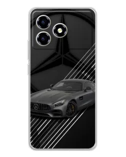 Чехол для ZTE Blade A36 с картинкой «Mercedes AMG — графика»