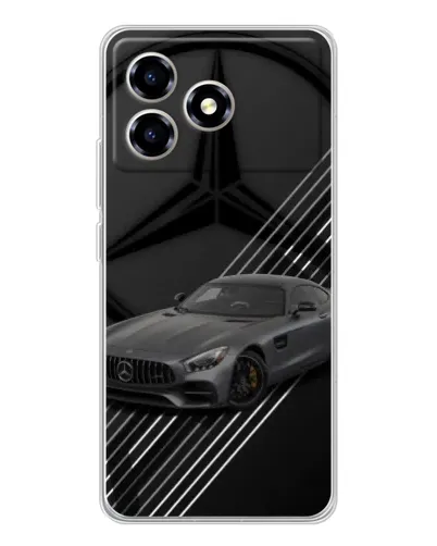 Чехол для ZTE Blade A36 с картинкой «Mercedes AMG — графика»