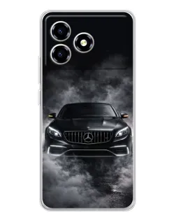 Чехол для ZTE Blade A36 с картинкой «Mercedes в дыму»