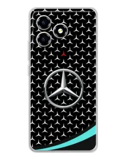 Чехол для ZTE Blade A36 с картинкой «Mercedes — бирюзовый акцент»