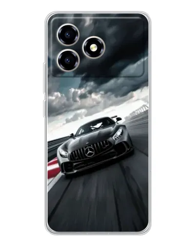 Чехол для ZTE Blade A36 с картинкой «Гоночный Mercedes AMG»