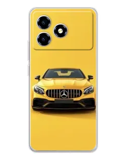 Чехол для ZTE Blade A36 с картинкой «Желтый Mercedes GT»
