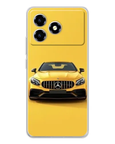 Чехол для ZTE Blade A36 с картинкой «Желтый Mercedes GT»