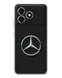Чохол для ZTE Blade A36 з картинкою «Карбоновий Mercedes стиль»