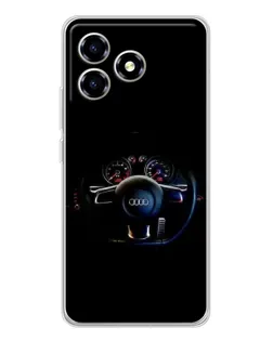 Чохол для ZTE Blade A36 з картинкою «Салон Audi — кермо»