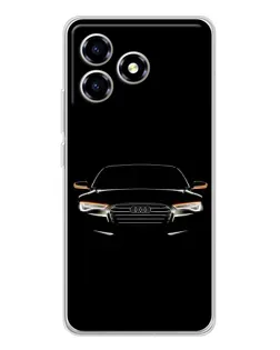 Чехол для ZTE Blade A36 с картинкой «Audi — ночной контур»