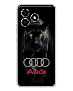 Чехол для ZTE Blade A36 с картинкой «Пантера и Audi»