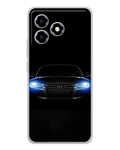 Чехол для ZTE Blade A36 с картинкой «Audi в неоне»