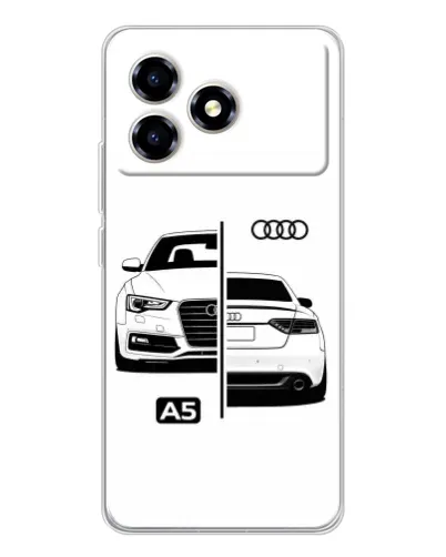 Чехол для ZTE Blade A36 с картинкой «Audi — контрастный дизайн»