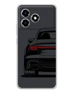 Чехол для ZTE Blade A36 с картинкой «Задняя часть Audi — арт»