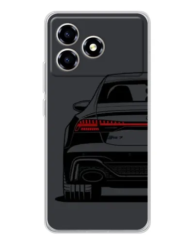 Чехол для ZTE Blade A36 с картинкой «Задняя часть Audi — арт»