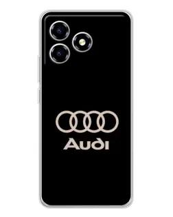 Чехол для ZTE Blade A36 с картинкой «Audi — золотой логотип»