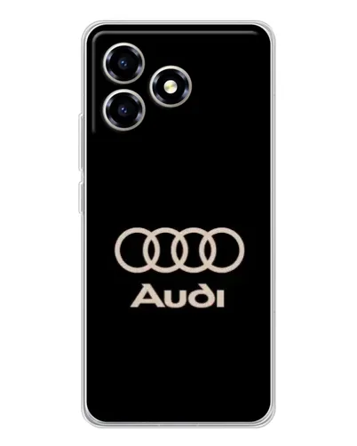 Чехол для ZTE Blade A36 с картинкой «Audi — золотой логотип»