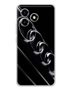 Чехол для ZTE Blade A36 с картинкой «Audi — абстрактные кольца»