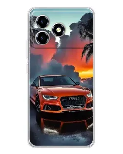 Чехол для ZTE Blade A36 с картинкой «Audi — закат»