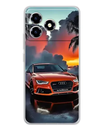Чехол для ZTE Blade A36 с картинкой «Audi — закат»