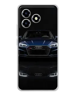 Чехол для ZTE Blade A36 с картинкой «Audi — ночное отражение»