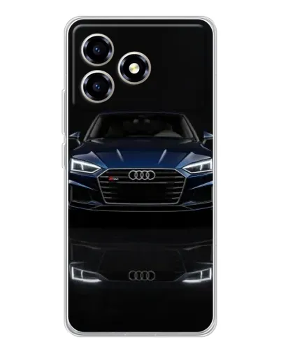 Чехол для ZTE Blade A36 с картинкой «Audi — ночное отражение»