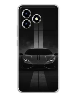 Чехол для ZTE Blade A36 с картинкой «Lamborghini симметрия дорог»