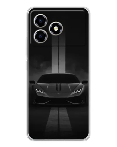 Чехол для ZTE Blade A36 с картинкой «Lamborghini симметрия дорог»