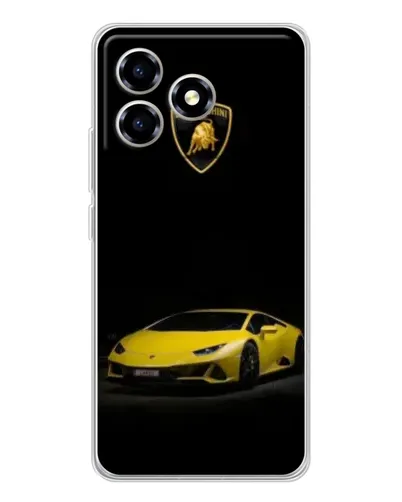 Чехол для ZTE Blade A36 с картинкой «Lamborghini желтый акцент»