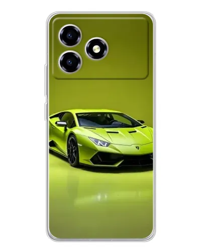 Чехол для ZTE Blade A36 с картинкой «Салатовый Lamborghini Huracan»