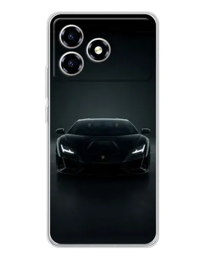 Чехол для ZTE Blade A36 с картинкой «Черный Lamborghini Aventador»