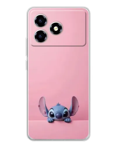 Чехол для ZTE Blade A36 с картинкой «Stitch выглядывает»