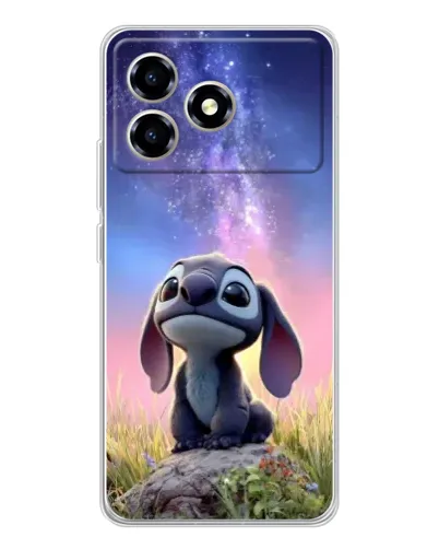 Чехол для ZTE Blade A36 с картинкой «Стич на рассвете»