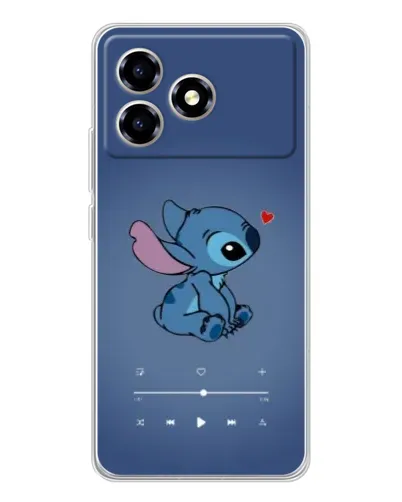 Чехол для ZTE Blade A36 с картинкой «Музыкальный Stitch»